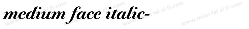 medium face italic字体转换